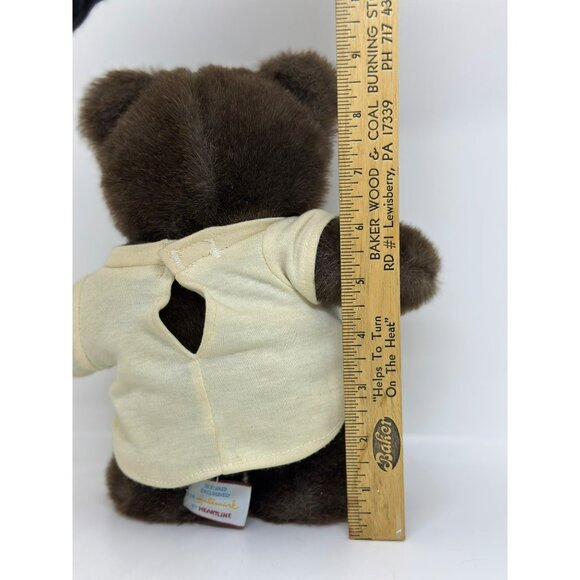 VTG Hallmark Certified Snuggle Specialist Plush Brown Teddy Bear By Heartline - Picture 6 of 6